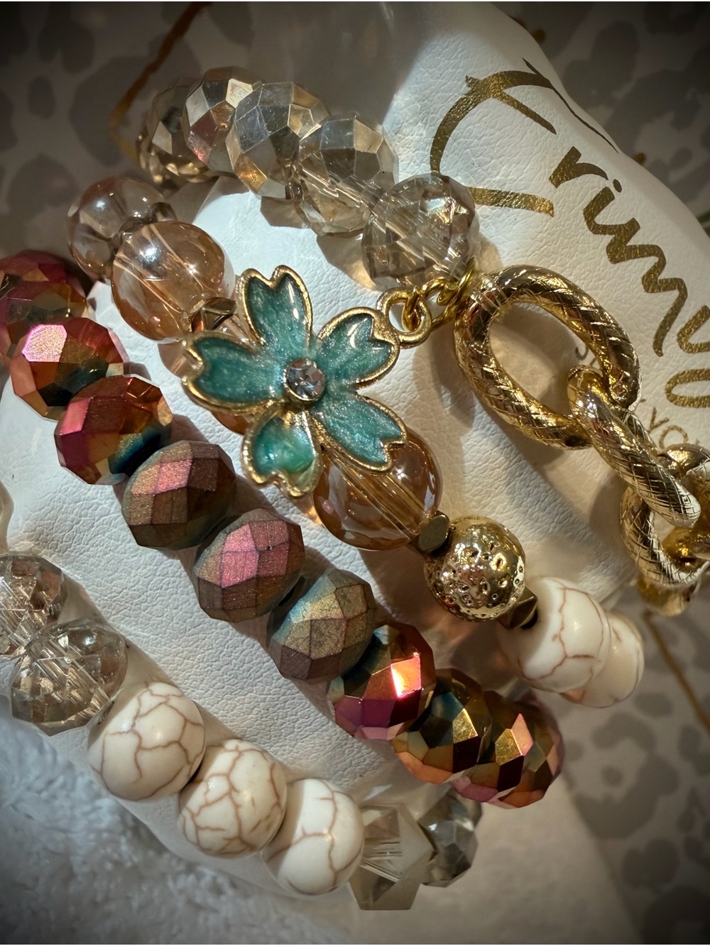New ERIMISH Bracelets 4 Pc- Iridescent- Custom Regular, Kids or Extended Size